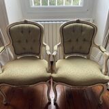 2 fauteuils style Louis XV