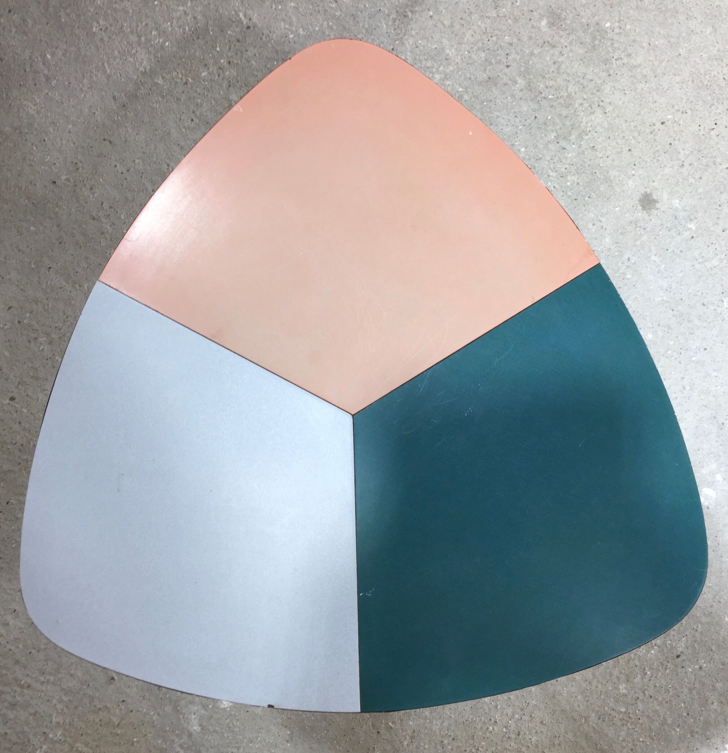 Wooden and formica table in the 1960s