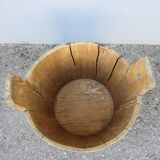 Rustic Scandinavian wooden bucket from the 19th century