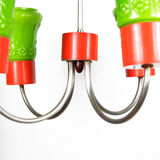 1970s postmodern pendant lamp zzm domgos zabrze, poland