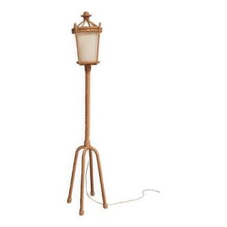 Rope floor lamp by Adrien Audoux and Frida Minet 20th century