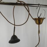 Lustre en verre de Murano et laiton avec double support