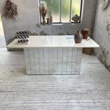 80s lacquered desk and mirror