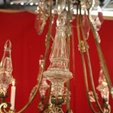 Bronze lustre and crystal 19th