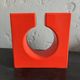 Sele Arte Nove orange ceramic vase, Italy, 1970s