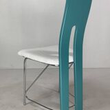 Set of 6 Memphis dining chairs in bouclé, 1980s
