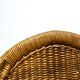 Chaise longue en rotin sculptural italienne