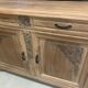 Buffet bois brut Art Déco en noyer massif