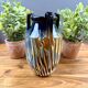 Ceramic vase with handles, flamed decoration – in the style of Capron