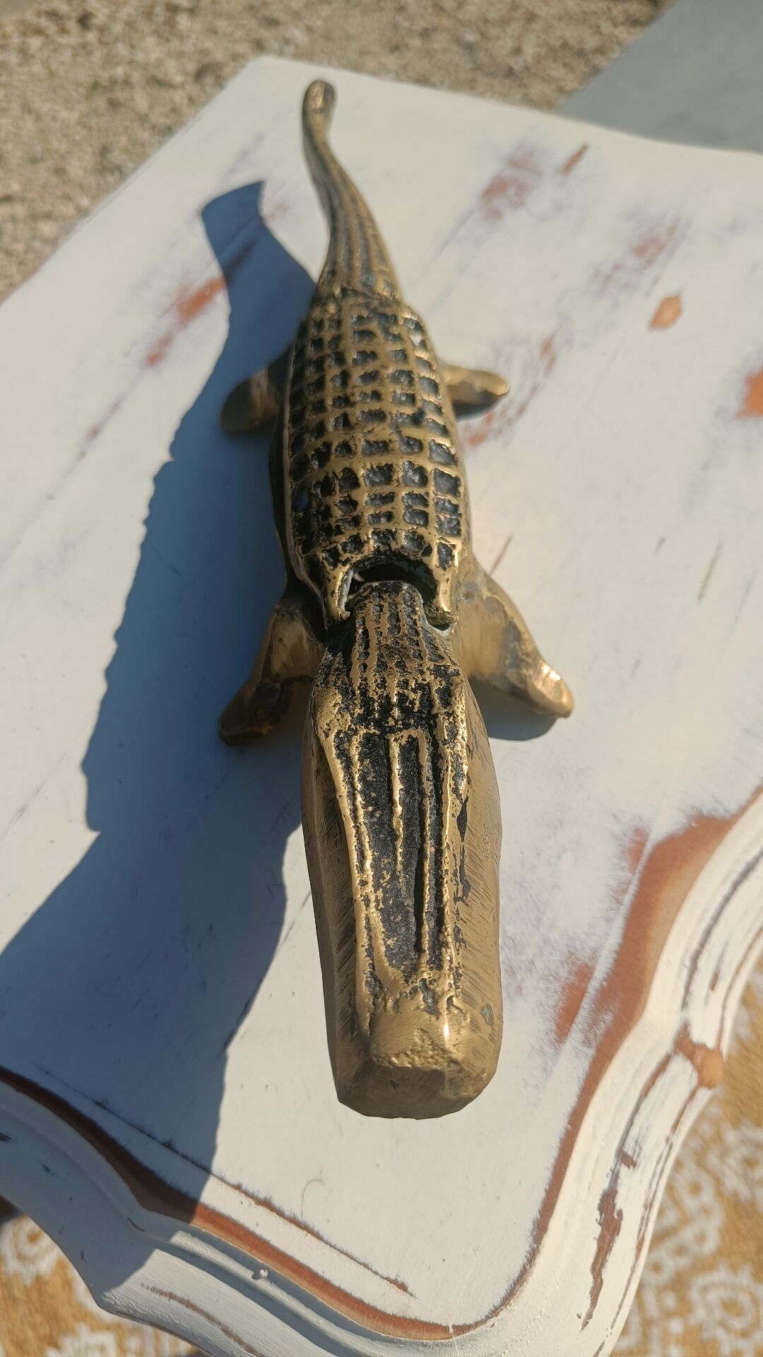 bronze crocodile ashtray 35 cm