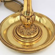 Hot water bottle lamp in solid bronze gilded louis XVI style "Lucien Gau"