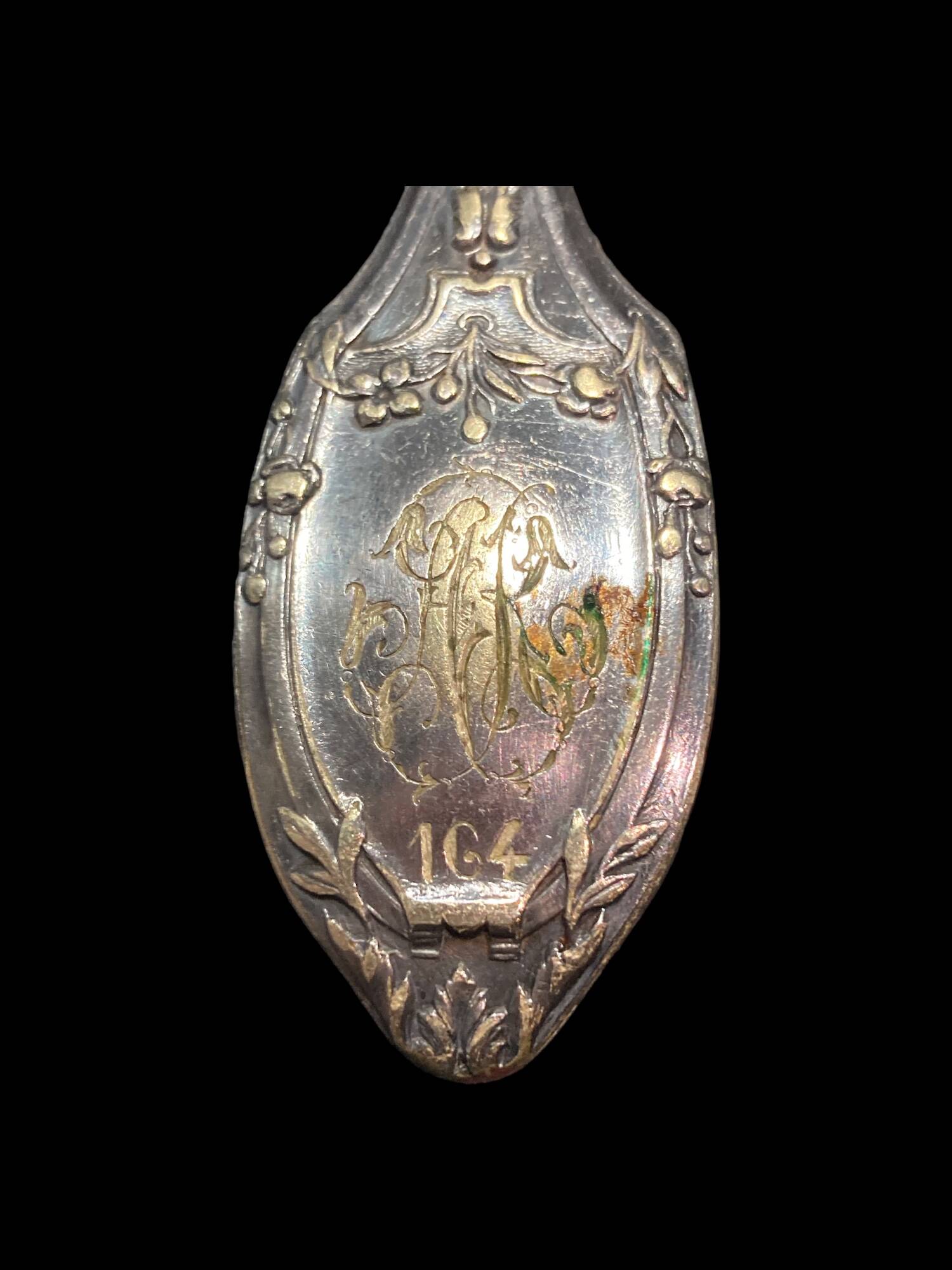 Fork and soup spoon in silver metal in their box from the brand "CERAVER OSTEAL"