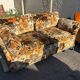 Vintage velvet convertible sofa