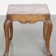 French late 18th century side table with a wooden frame and a marble top