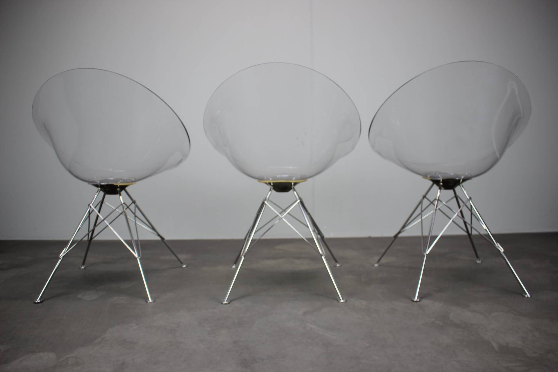 Set of 3 EROS chairs by Philippe Starck for Kartell, Italy, 1999