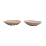 2 Hollow plates, drainer in faÏence