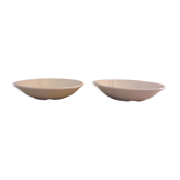 2 Hollow plates, drainer in faÏence