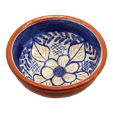 Bol artisanal aux fleurs en terre émaillée du Portugal