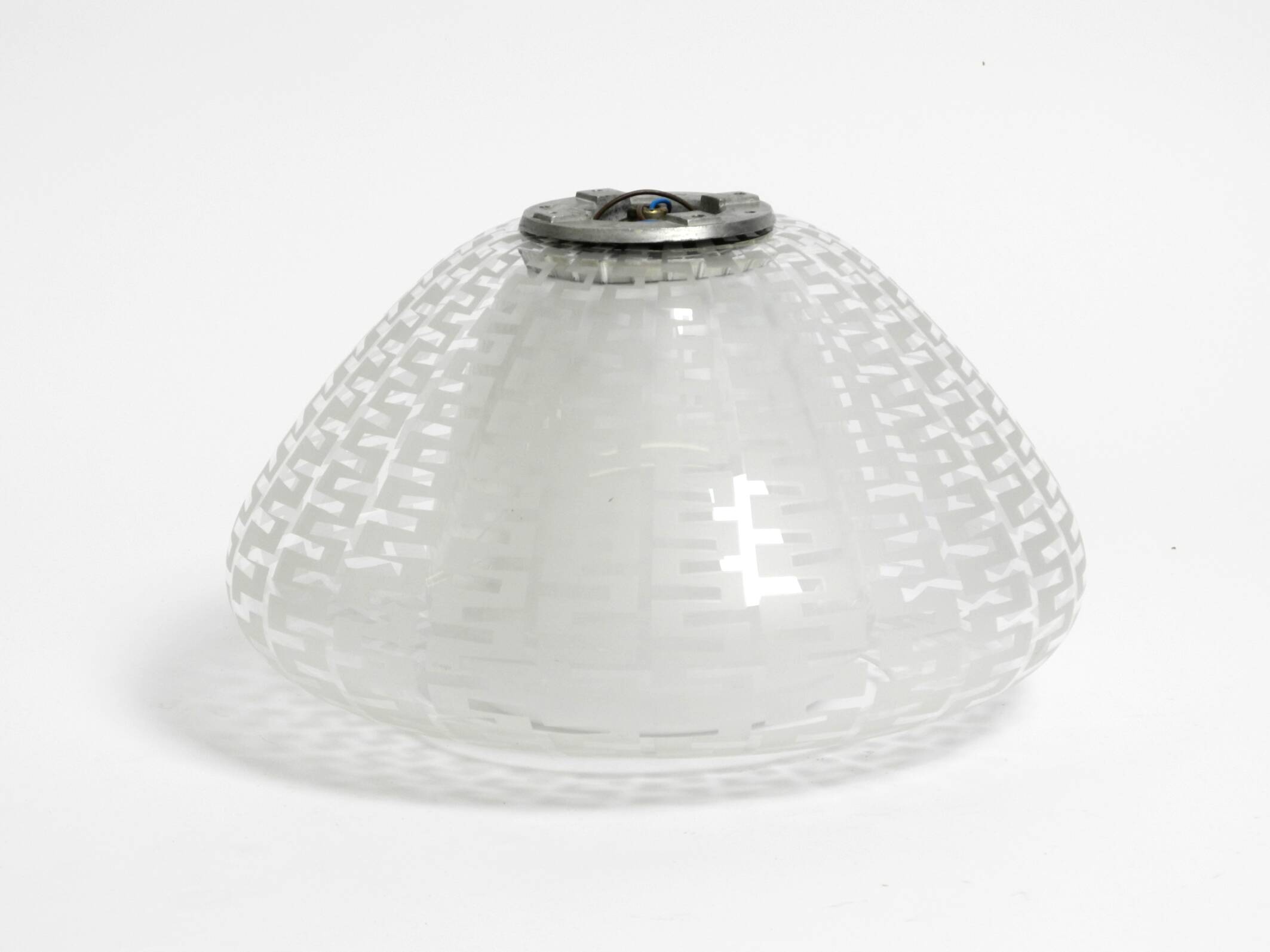 Original large Mid Century double glass ceiling lamp by Wilhelm Wagenfeld f