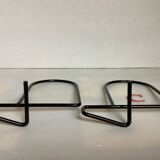 Pair of black metal bookends C