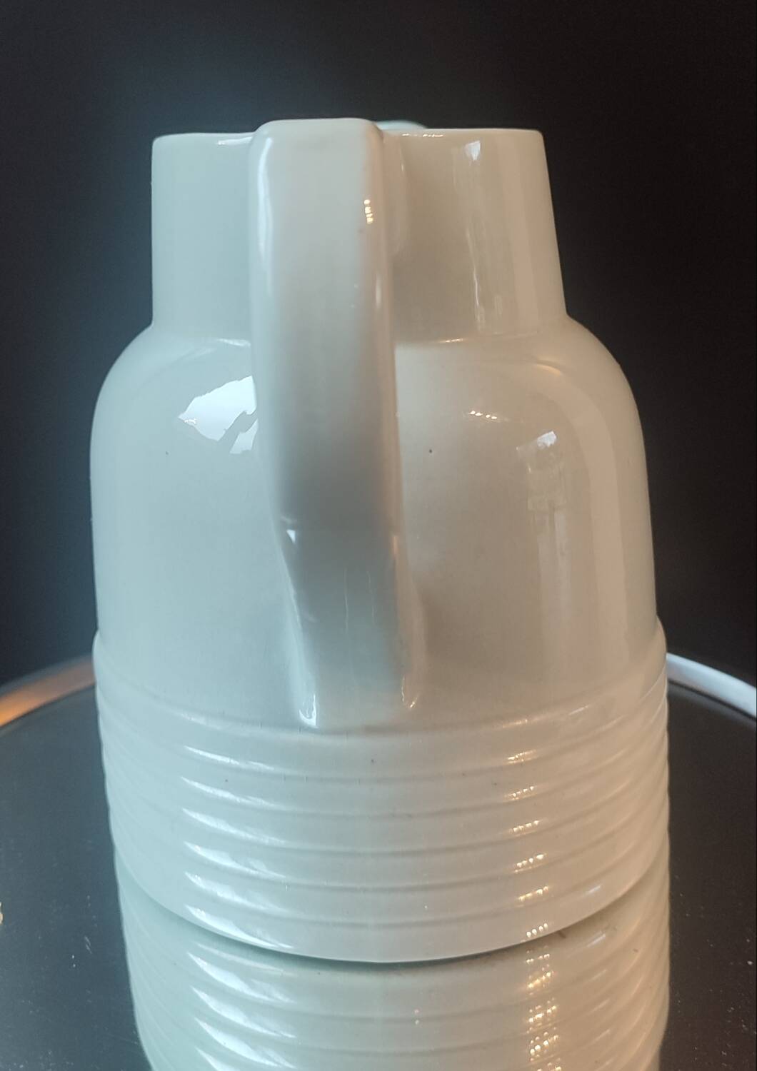 Art Deco Pichet Longwy, Celadon Green. 1930s-1940s.