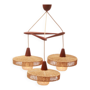 lampe de plafond en teck