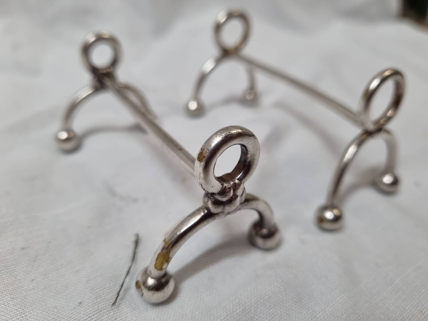 6 silver Christofle knife holders