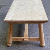 Georges Robert 1960 farmhouse table renovated in raw solid wood 200cm