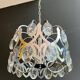 Lustre design en chrome et cristaux de Angelo Gaetano Sciolari. Vers 1970
