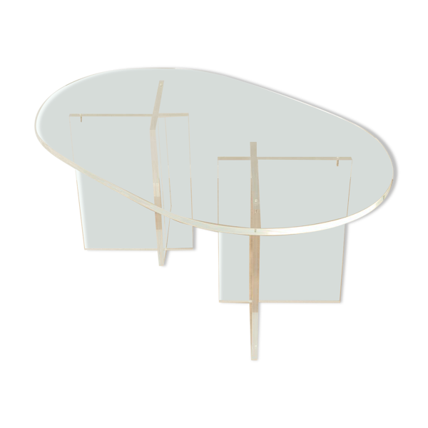 Table basse en verre acrylique