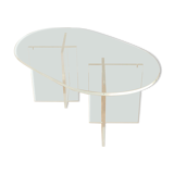 Table basse en verre acrylique