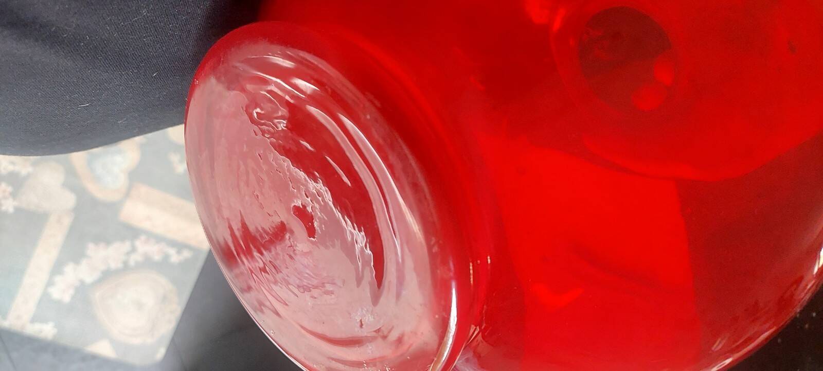 Large blown glass vase Onlylux 30 cm Italian design