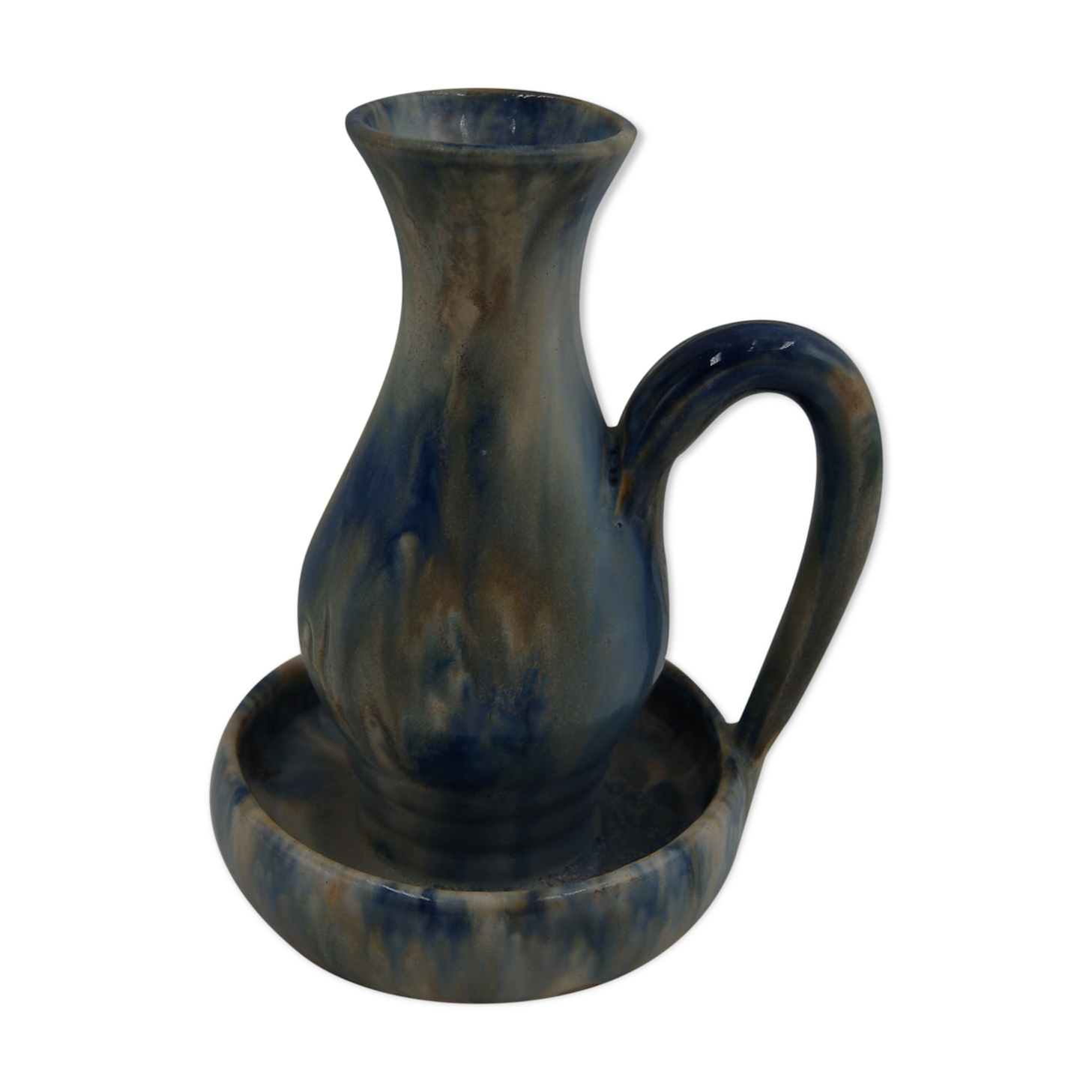 Candle holder flamed sandstone Dubois vintage