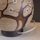 Rare Peter Müller ceramic table lamp produced by Sgrafo