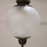 Lampes à Suspension en Laiton et Verre, 1960s, Set de 3