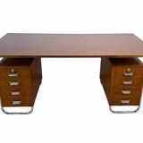 Vintage Bauhaus Oak Veneer Desk from Mücke & Melder, 1940s