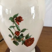 Bedside lamp vintage ceramic foot floral decoration
