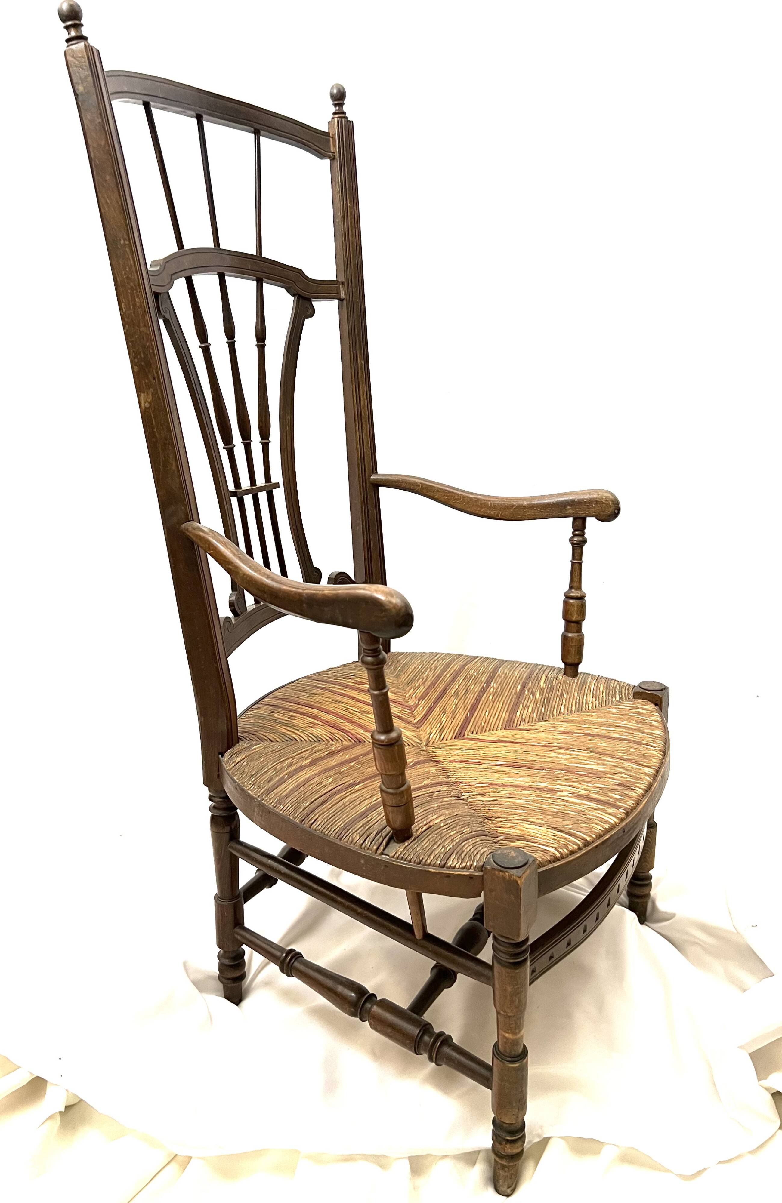 19th century Provencal nurse's chair wide seat