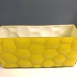 Glass planter with honeycomb decor