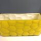 Glass planter with honeycomb decor