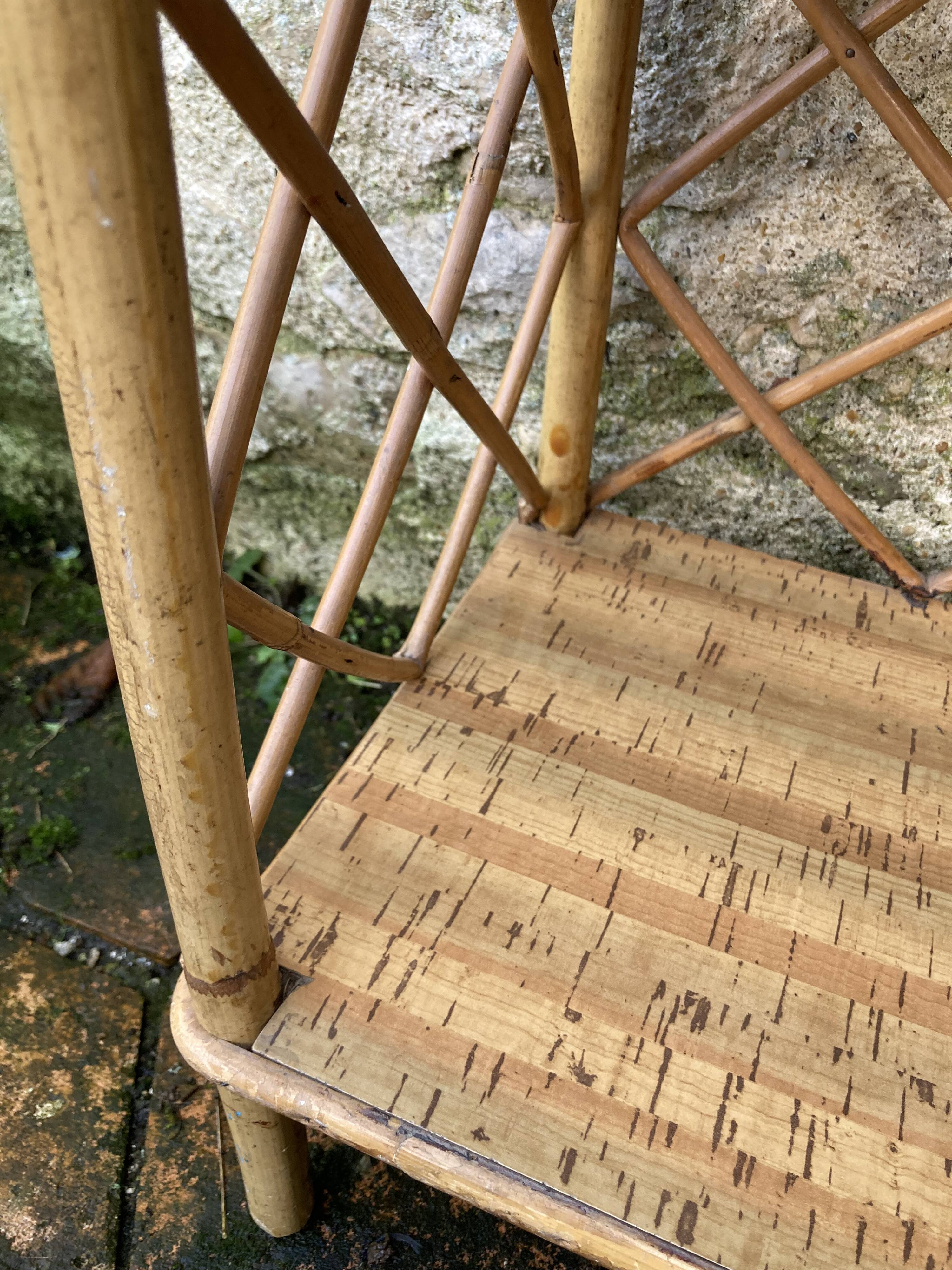 Vintage rattan shelf