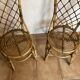 Pair of vintage rattan chairs Louis Sognot