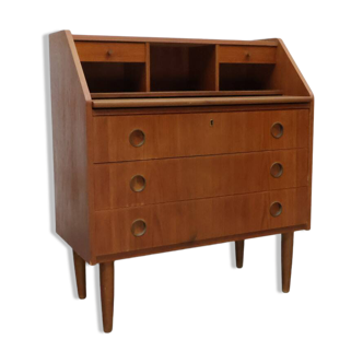 Deense secretaire ladekast teak vintage