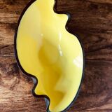 Elchinger yellow and black ceramic bowl. 1950s