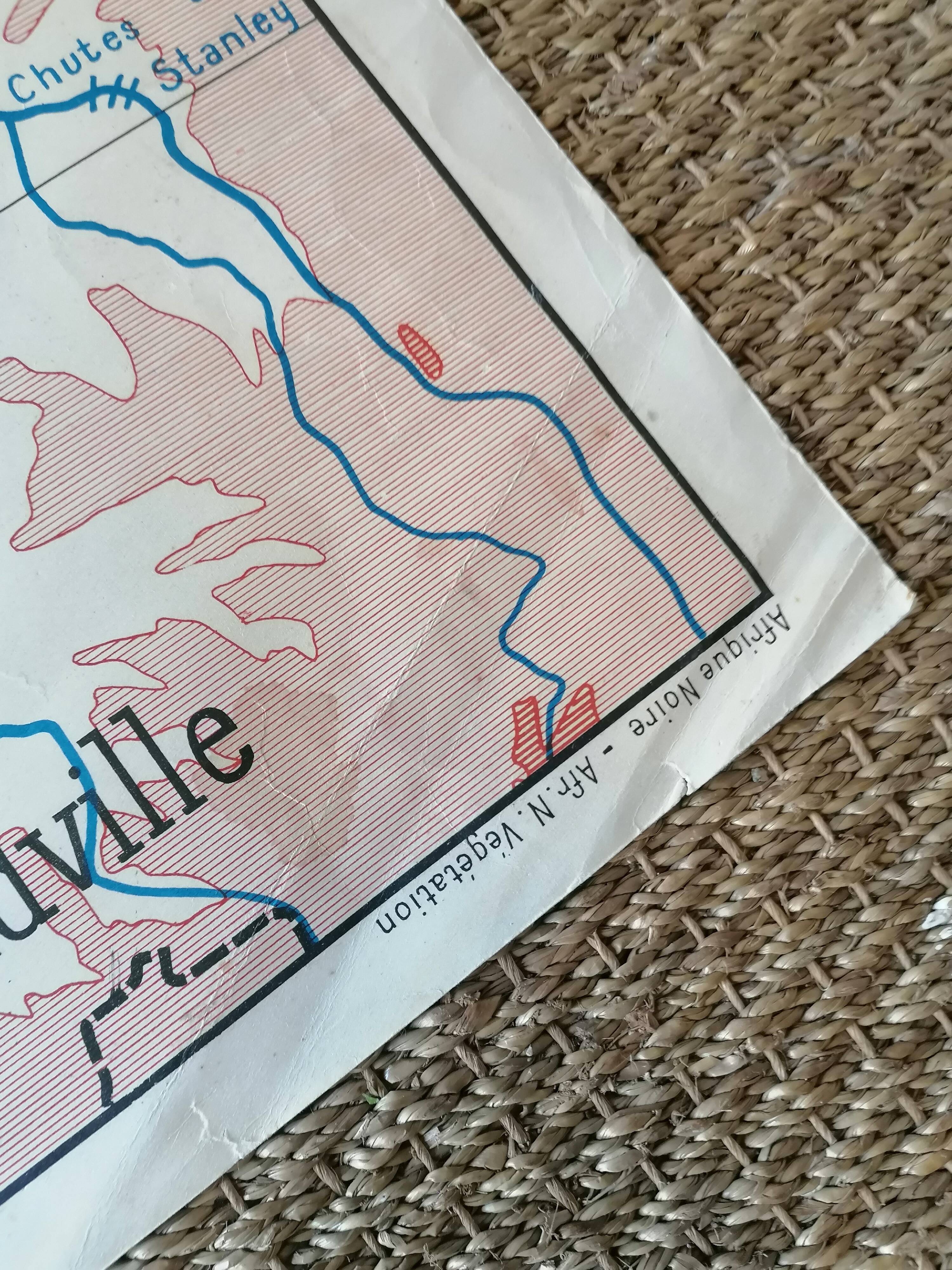 Old map Rossignol scolaire Montmorillon : L'Afrique Noire .