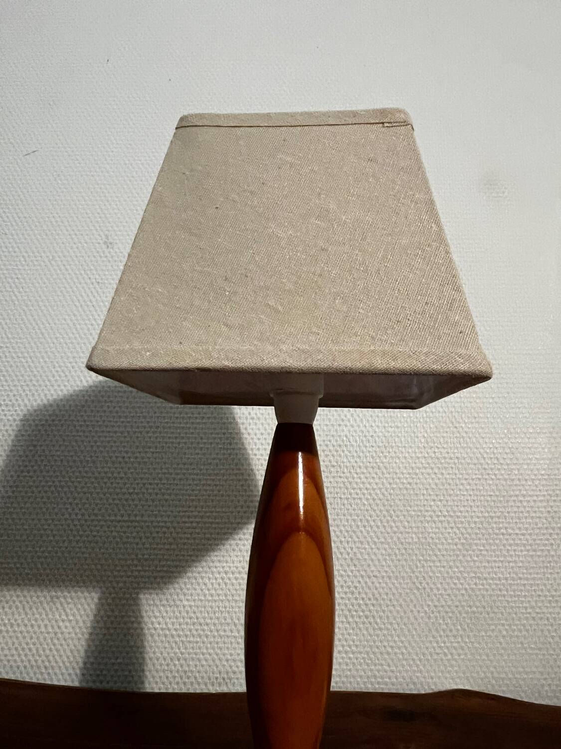 Small wooden foot lamp