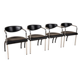 Set of 4 postmodern dining chairs by Arnold Merckx for Arco, 1980s