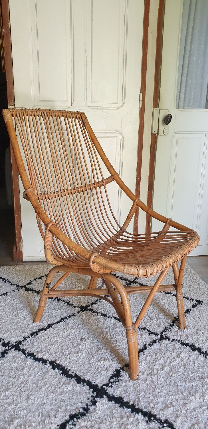 Rattan armchair