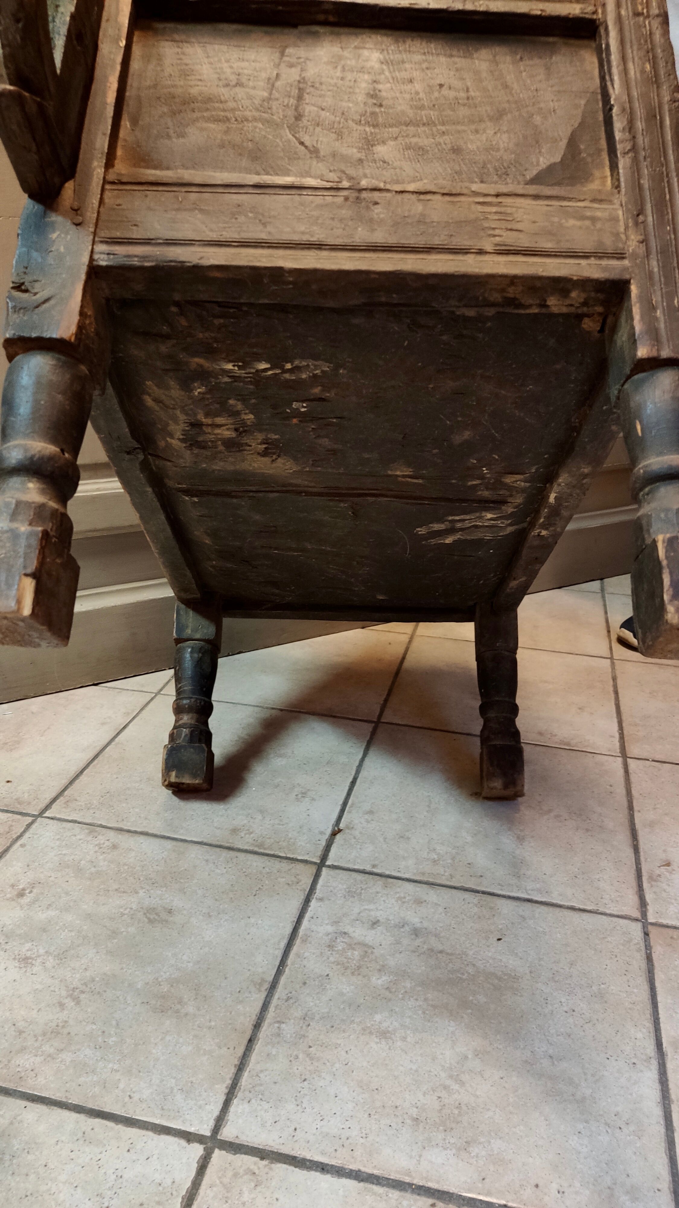 Small Afghan 19th Authentic Wedding Chest