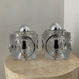 Pair of Ice Cube lamps by Peill & Putzler 70s